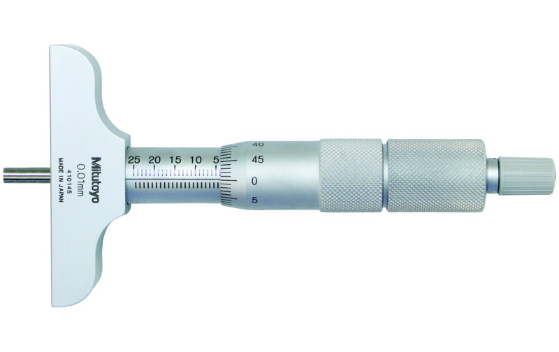 Mitutoyo Mélységmérő mikrométer cserélhető rúddal, 0-75 mm, 0.01 mm, 101.6x16 mm (129-114) termék fő termékképe