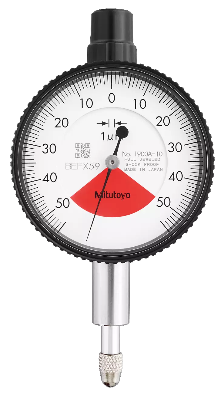 Mitutoyo Mutatós mérőóra 1 körülfordulással, Sorozat 1, ütésálló, Ø40 mm, 0.1 mm (dugattyú út: 2 mm), 0.001 mm (1900A-10) termék fő termékképe