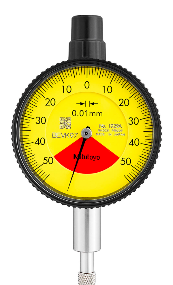 Mitutoyo Mutatós mérőóra 1 körülfordulással, Sorozat 1, ütés- és porálló, Ø40 mm, 1 mm (dugattyú út: 3.5 mm), 0.01 mm (1929AB-62) termék fő termékképe