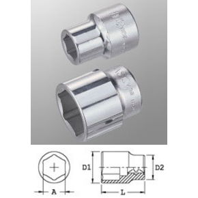 Genius Tools 625248 3/4"-os 6 lapú dugókulcs fej, 48 mm termék fő termékképe