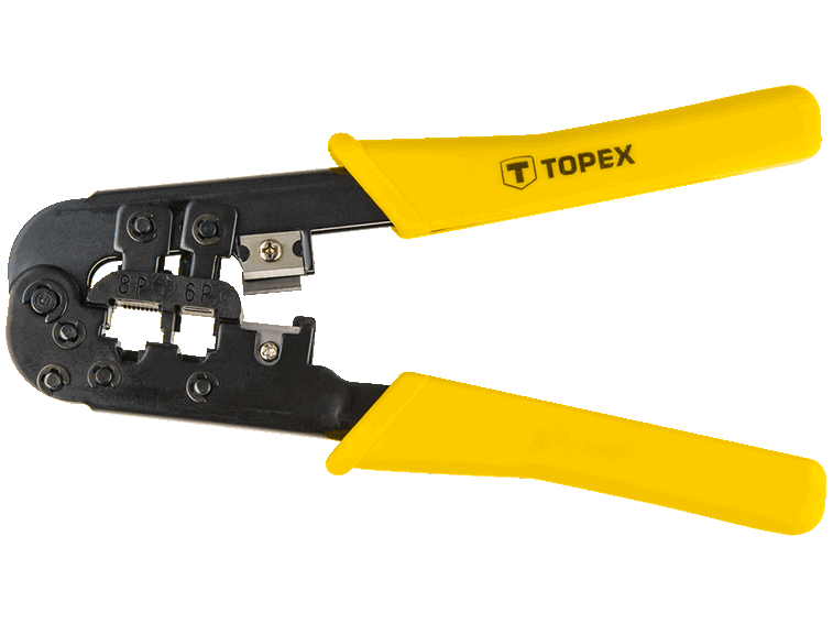 Topex 32D408 krimpelő fogó, 6P, 8P, 185 mm termék fő termékképe