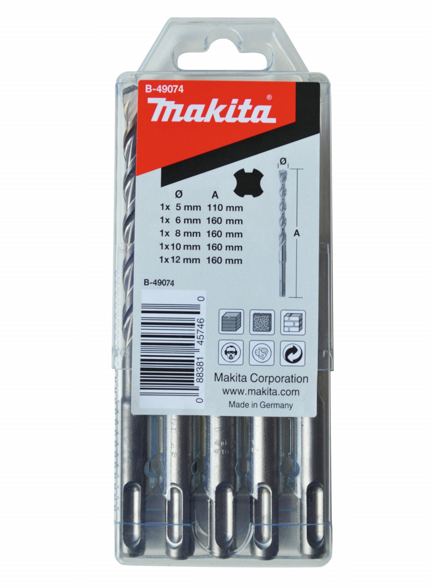 Makita SDS-Plus V-Plus 5 db-os készlet termék fő termékképe