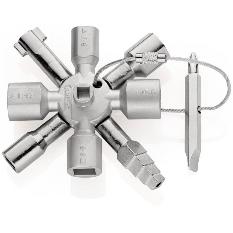 KNIPEX TwinKey® Kapcsolószekrény kulcs Használatos szekrényekhez és elzáró rendszerekhez termék fő termékképe