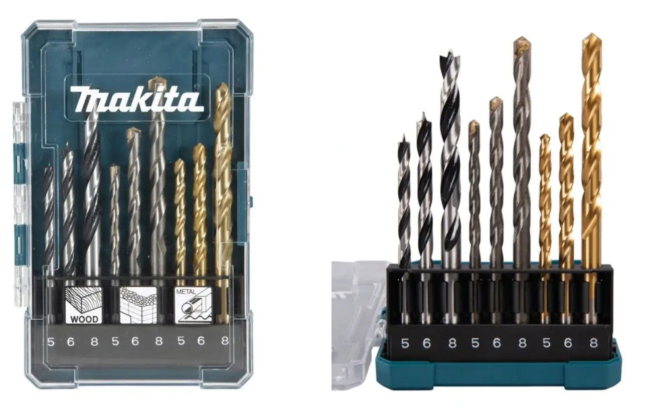 Makita 1/4" befogású fúrókészlet fa, fém, kőzet 9 db-os termék fő termékképe