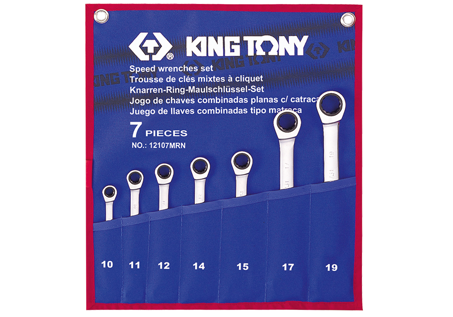 King Tony 7 részes csillag-villáskulcskészlet 10-19 mm termék fő termékképe