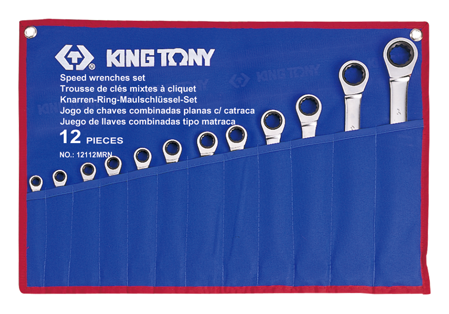 King Tony 12 részes racsnis csillag-villáskulcskészlet ir.v. 8-24 mm termék fő termékképe