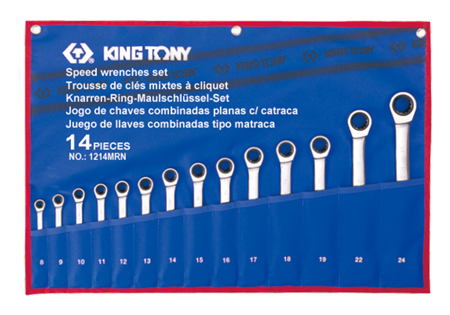 King Tony 14 részes racsnis csillag-villáskulcskészlet 8-24 mm termék fő termékképe