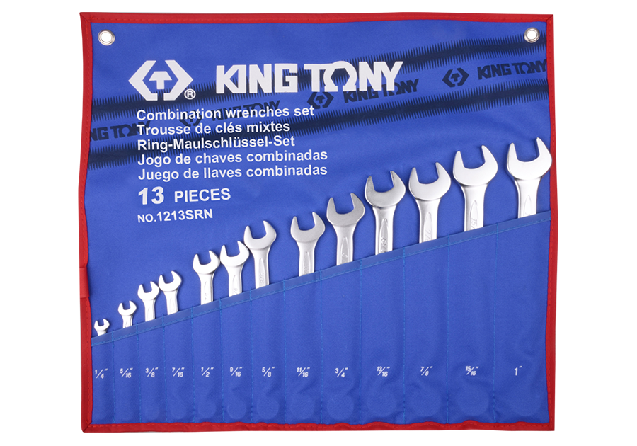 King Tony 13 részes csillag-villáskulcskészlet 1/4" - 1" collos termék fő termékképe