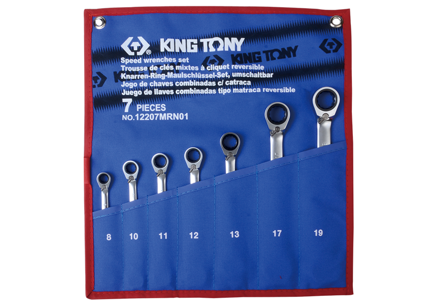 King Tony 7 részes csillag-villáskulcskészlet ir.v. 8-19 mm termék fő termékképe