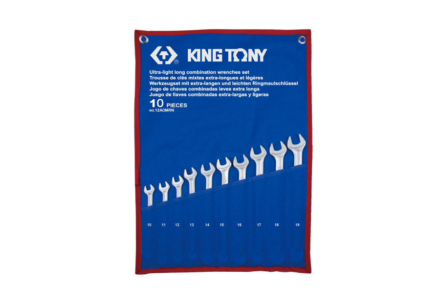 King Tony 10 részes csillag-villáskulcskészlet ultrakönnyű, hosszú 10-19 mm termék fő termékképe