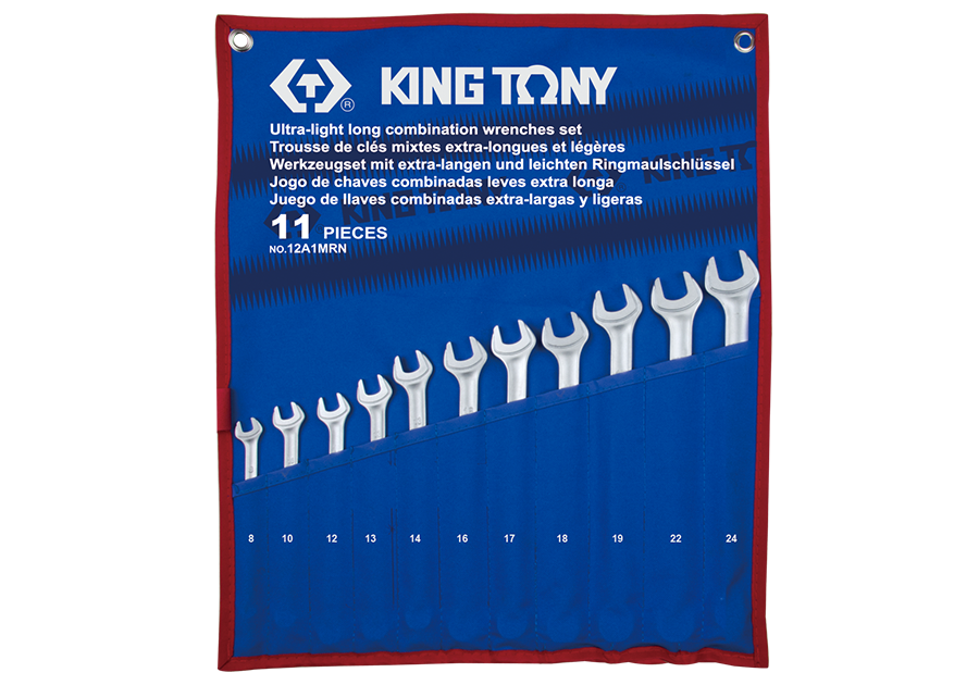 King Tony 11 részes csillag-villáskulcskészlet ultrakönnyű, hosszú 8-24 mm termék fő termékképe