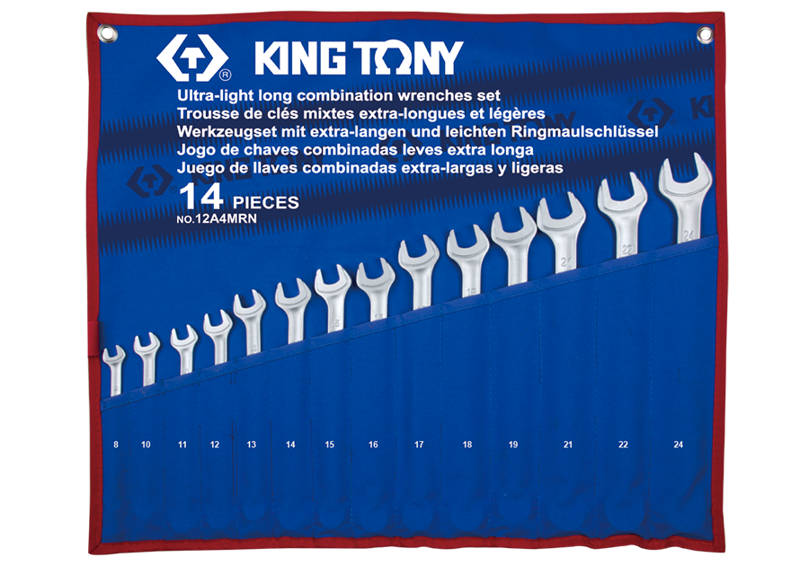 King Tony 14 részes csillag-villáskulcskészlet ultrakönnyű, hosszú 8-24 mm termék fő termékképe