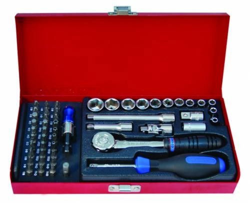 King Tony 51 részes 1/4" kézi dugókulcs & bitkészlet termék fő termékképe
