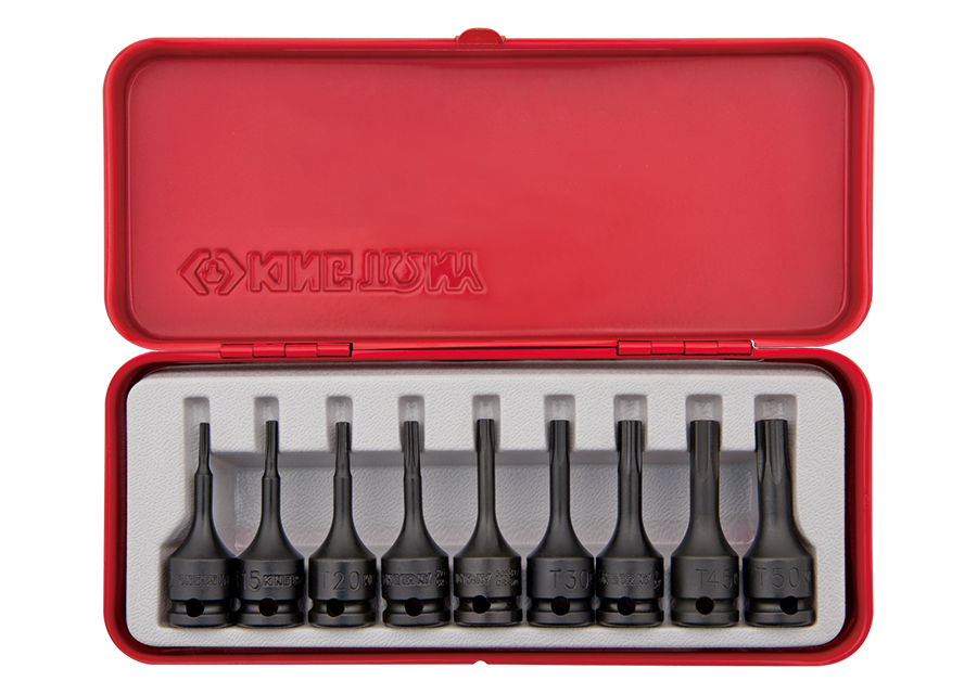 King Tony 8 részes 3/8" gépi torx bitkészlet hosszú termék fő termékképe