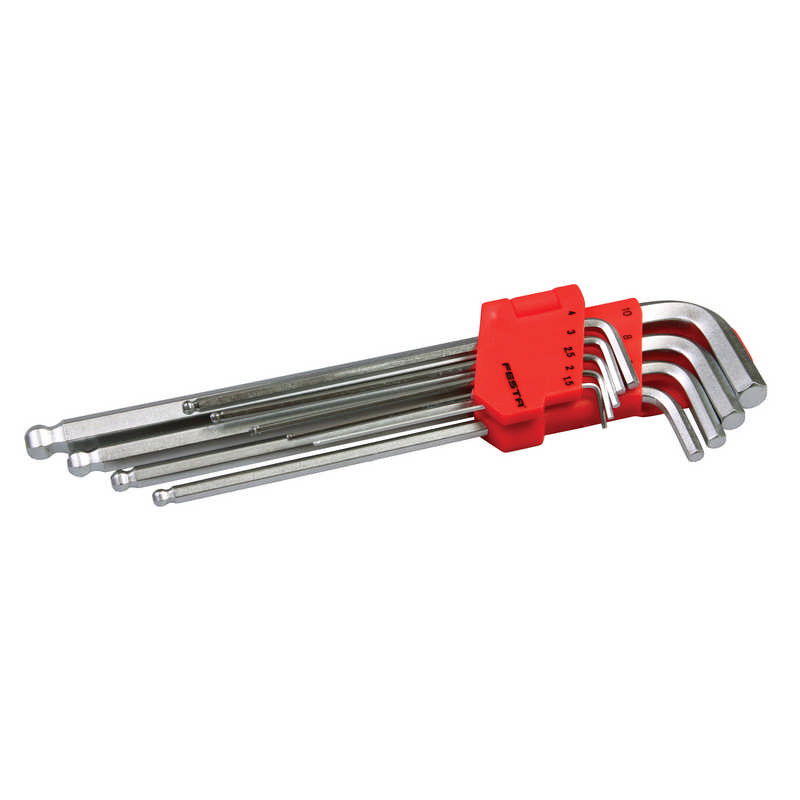 Festa Imbuszkulcs készlet 9 Részes Hatlapú 1,5-10 mm gömbfejű, hosszúCrV termék fő termékképe