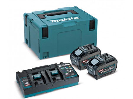 Makita 2db BL4050F Li-ion akkumulátor 40V XGT 5,0Ah + DC40RB töltő MakPac kofferben termék fő termékképe