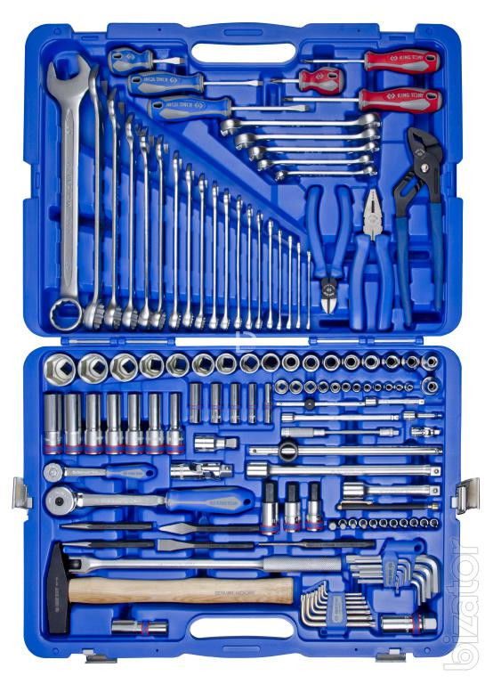 King Tony 128 részes 1/4" & 1/2" dugókulcs & vegyes szerszámkészlet termék fő termékképe