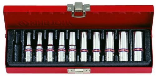 King Tony 10 részes 1/4" kézi dugókulcskészlet hosszú collos termék fő termékképe