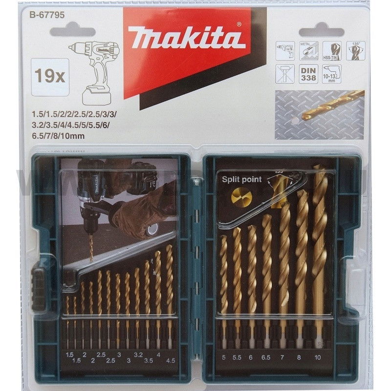 Makita HSS-TIN fémfúrókészlet 19 db-os termék fő termékképe