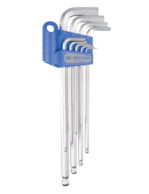 King Tony 9 részes gömbvégű extra hosszú imbuszkulcskészlet termék fő termékképe