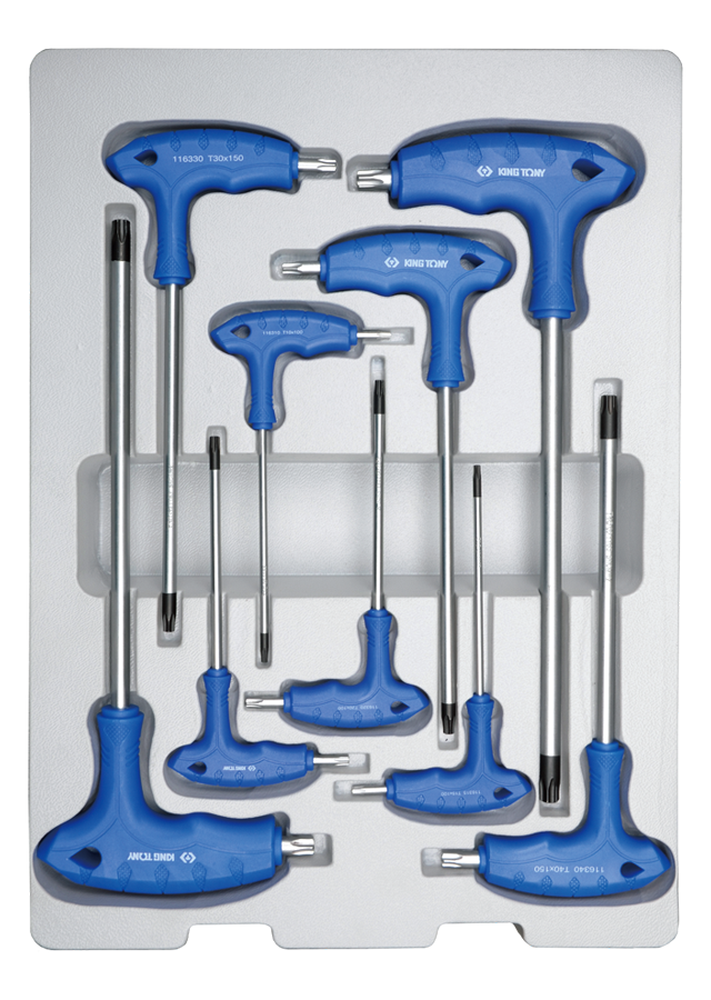 King Tony 9 részes L-nyelű torxvégű imbuszkulcskészlet termék fő termékképe