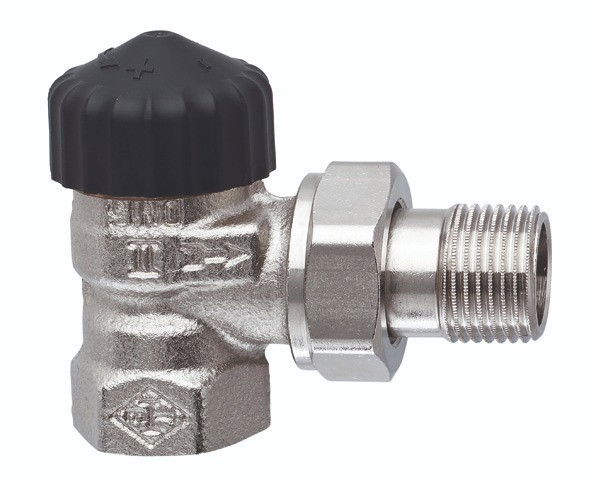 1/2" Standard Termosztatikus Radiátor Szelep Sarok Kivitelben Nikkel termék fő termékképe
