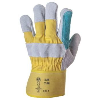 Coverguard Dupla Hasítékbőr Bőrkesztyű Sárga Vászon Kézháttal termék fő termékképe