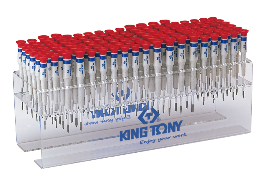 King Tony 114 részes műszerész csavarhúzókészlet polccal (+/-/torx) termék fő termékképe