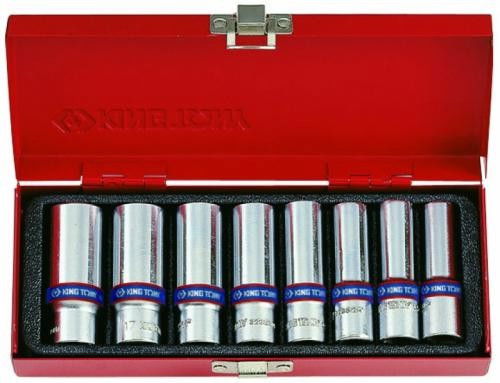 King Tony 8 részes 3/8" hosszú kézi dugókulcskészlet 6* termék fő termékképe