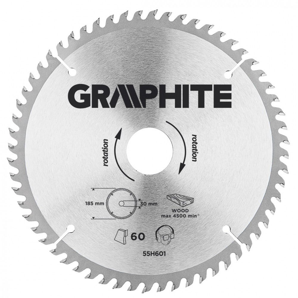 GRAPHITE Vídiabetétes Fűrésztárcsa Fához termék fő termékképe