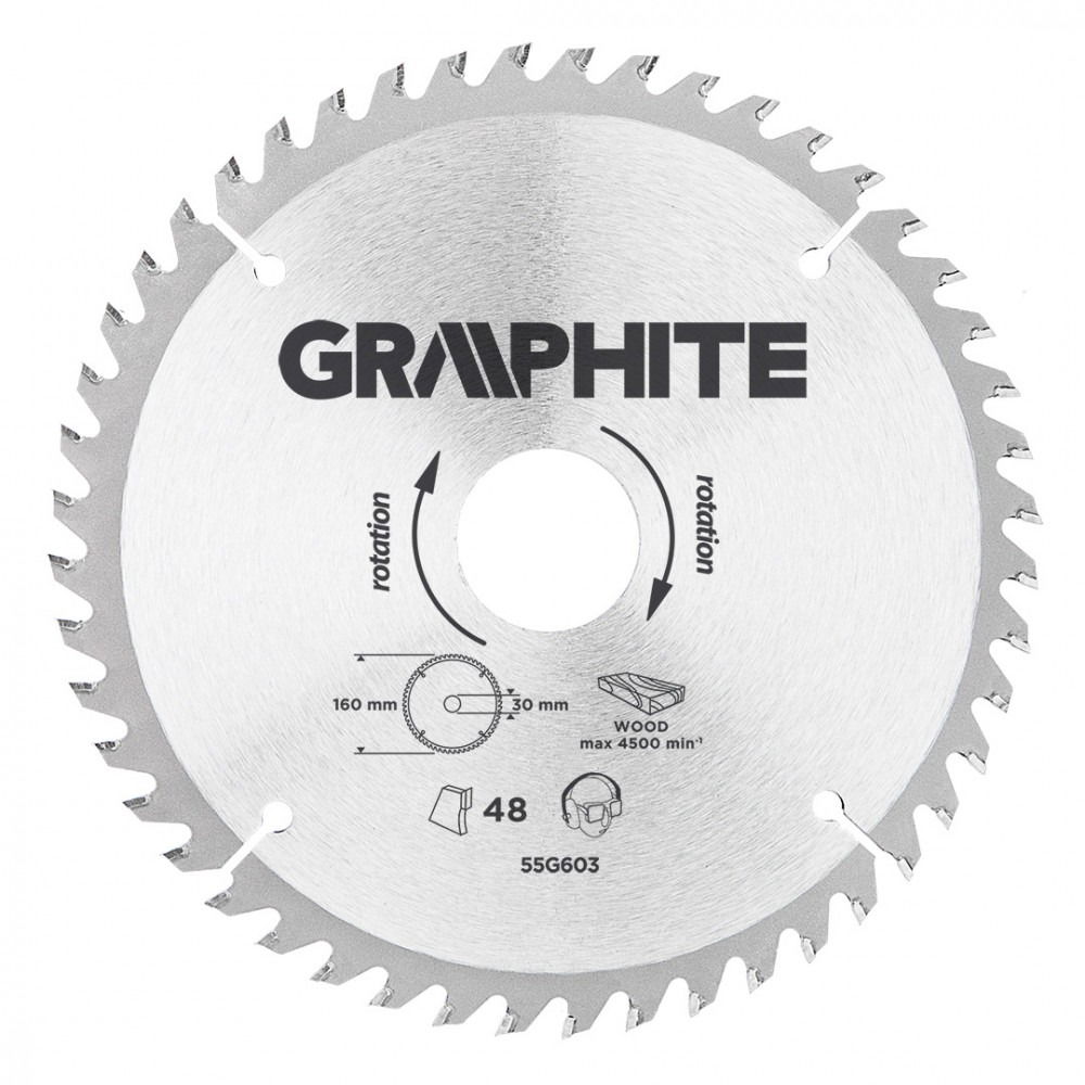 GRAPHITE Vídiabetétes Fűrésztárcsa Fához termék fő termékképe