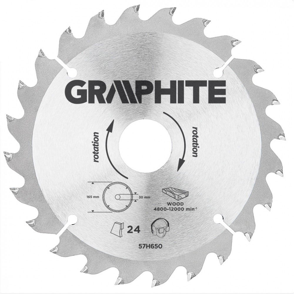 GRAPHITE Vídiabetétes Fűrésztárcsa Fához termék fő termékképe