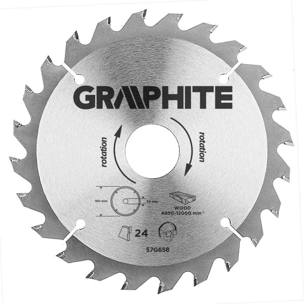 GRAPHITE Vídiabetétes Fűrésztárcsa Fához termék fő termékképe