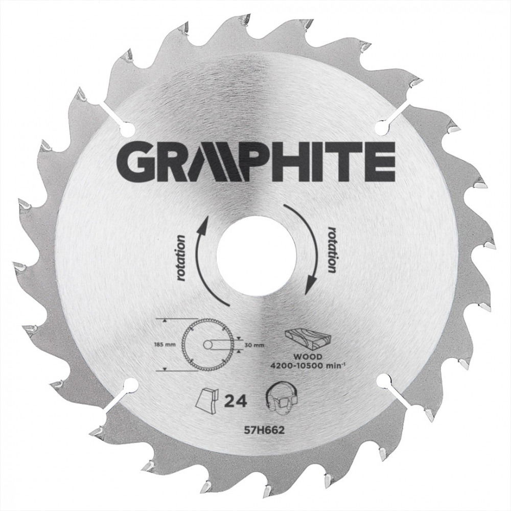 GRAPHITE Vídiabetétes Fűrésztárcsa Fához termék fő termékképe