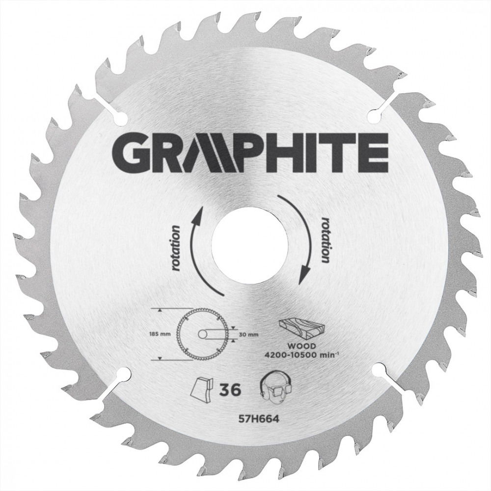GRAPHITE Vídiabetétes Fűrésztárcsa Fához termék fő termékképe