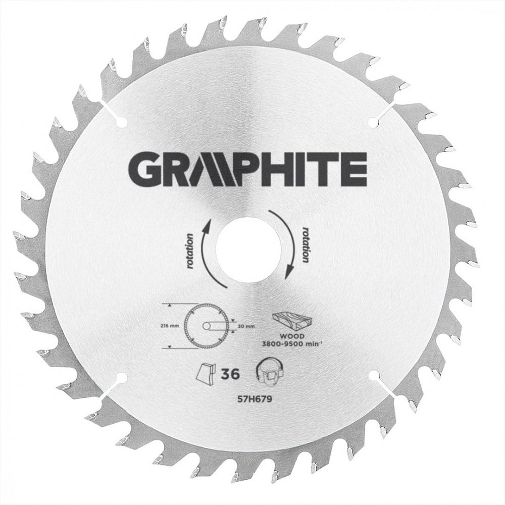 GRAPHITE Vídiabetétes Fűrésztárcsa Fához termék fő termékképe