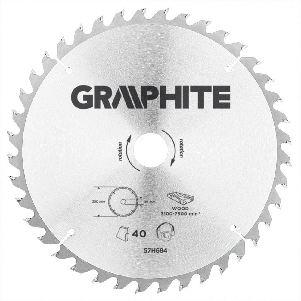 GRAPHITE Vídiabetétes Fűrésztárcsa Fához termék fő termékképe