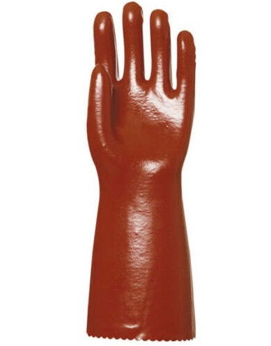 PVC Mártott kesztyű bordó Sav/Lúg/Olajálló 40 cm termék fő termékképe