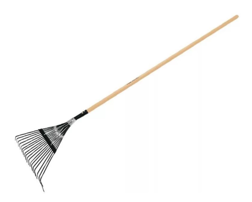 Truper EMX-18 Fűseprű, Lombseprű 48 cm Fa Nyéllel Fekete Fém 18 Fogas Merev termék fő termékképe