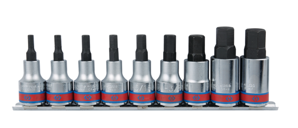 King Tony 9 részes 1/2" hatszög bitfejkészlet sínen collos termék fő termékképe