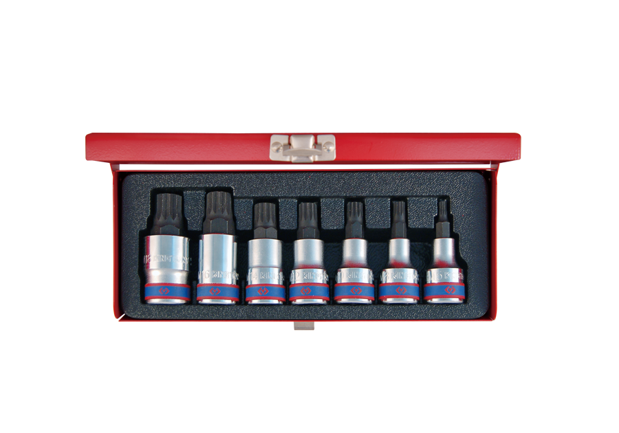 King Tony 7 részes 1/2" spline bitfejkészlet termék fő termékképe