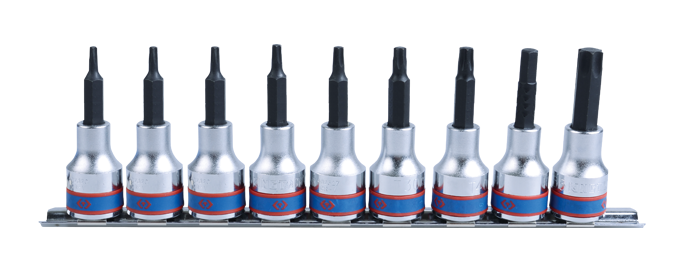 King Tony 9 részen 1/2" torx bitfejkészlet sínen termék fő termékképe