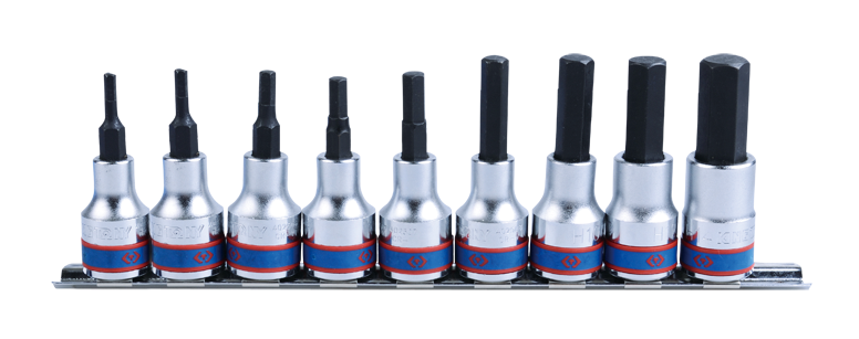 King Tony 9 részes 1/2" hatszög bitfejkészlet sínen termék fő termékképe