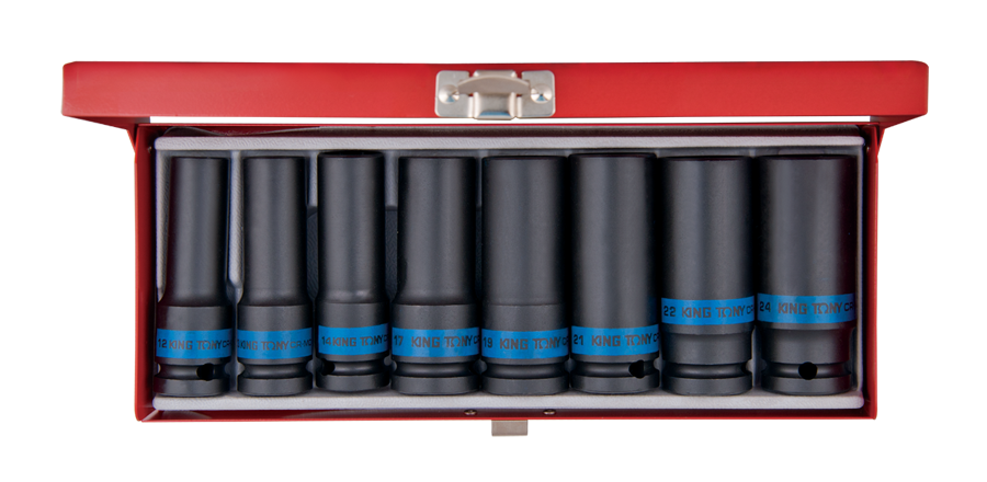 King Tony 8 részes 1/2" gépi dugókulcskészlet hosszú termék fő termékképe