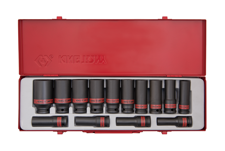 King Tony 14 részes 1/2" gépi dugókulcskészlet hosszú collos termék fő termékképe
