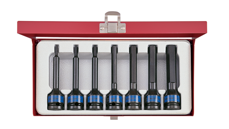 King Tony 7 részes 1/2" gépi hex bitfejkészlet hosszú termék fő termékképe