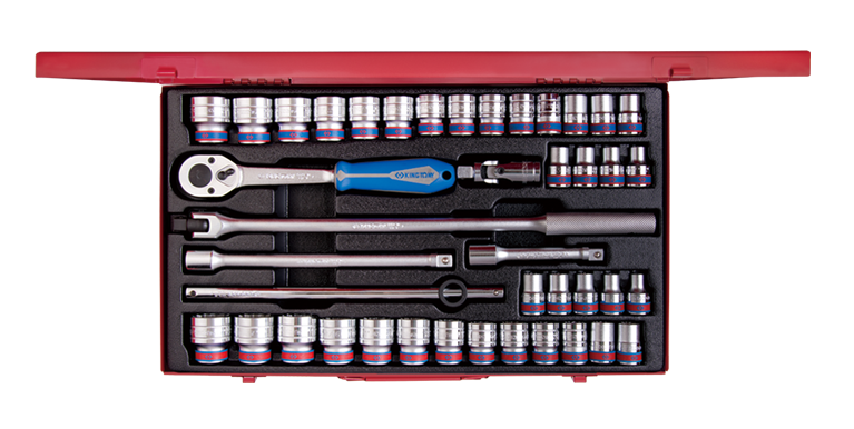 King Tony 42 részes 1/2" kézi dugókulcskészlet 6* mm & coll termék fő termékképe