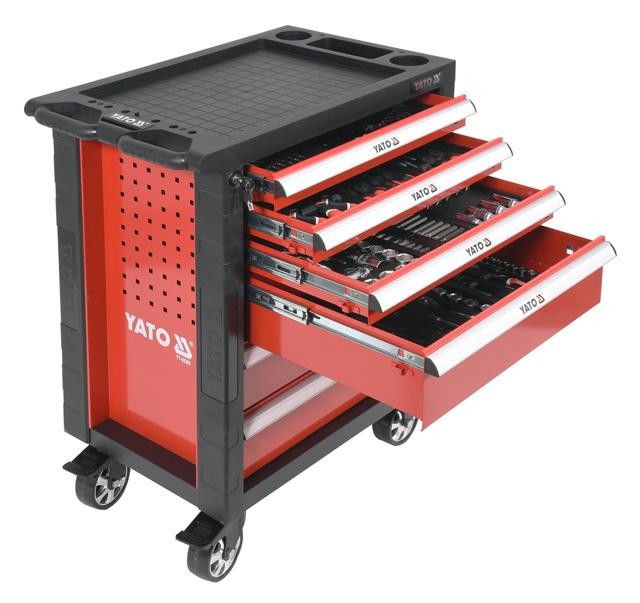 Yato YT-5530 Szerszámkocsi, szerszámokkal 177db-os, 6 fiókos (96x76x46cm) termék fő termékképe