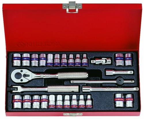 King Tony 30 részes 1/4" kézi dugókulcskészlet mm+coll termék fő termékképe