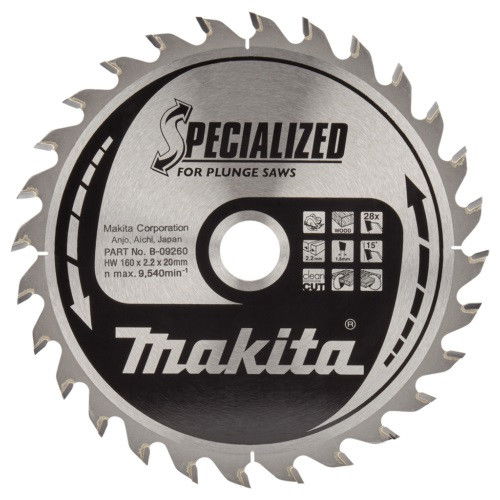 Makita SPECIALIZED Körfűrésztárcsák Merülő Körfűrészekhez termék fő termékképe